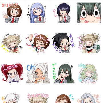 ヒロアカ女の子のLINEスタンプ