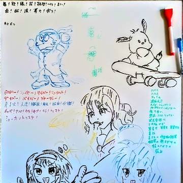 部室での落書き