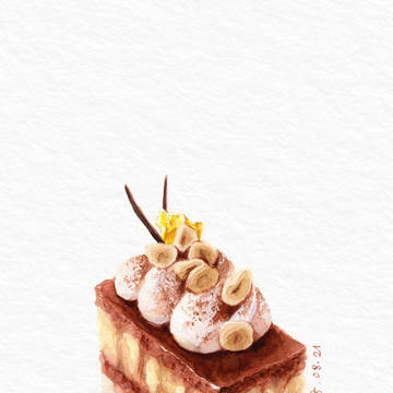 栗とバナナのケーキ
