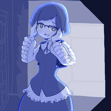 両手めがねくいくいあざみー