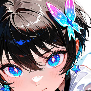 【フリーイラスト】魔法少女（青系）