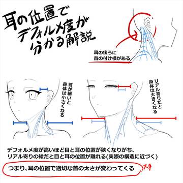 耳の位置でデフォルメ度が分かる講座