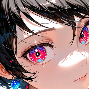 【フリーイラスト】魔法少女（赤系）