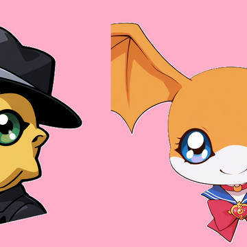 タキシードアグモンとセーラーパタモン