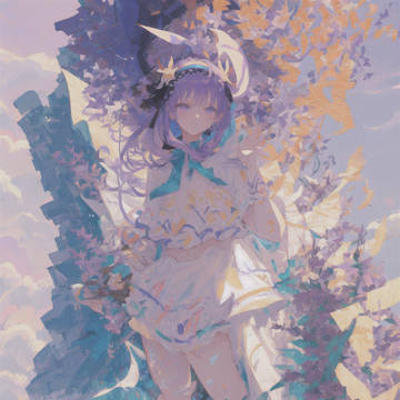紫髪女性