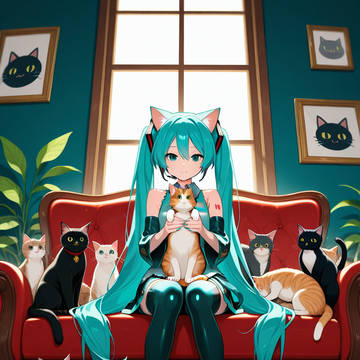 ミクと猫たち