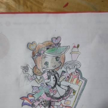 喫茶店のアリィ描いた