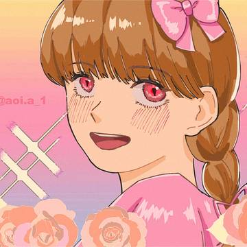 レトロアニメ風(><)