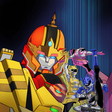A Team and their Giant Robo