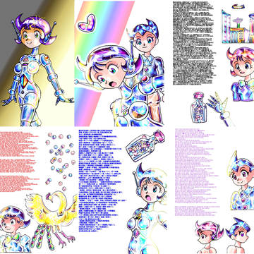 イラスト:メルモとアトム 炎の絆