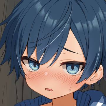 ツリ目少年の強制露出オナニー
