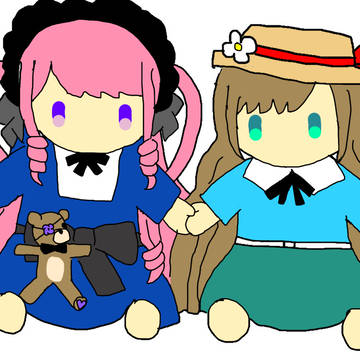 ウミちゃんとシュガードールちゃんのゆるぬい風