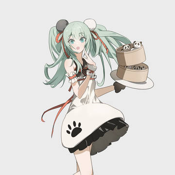 熊猫初音临摹