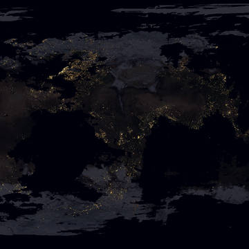 環状世界の夜景