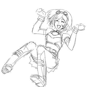 羽形モモさんの最後の配信観ながら描いたやつ