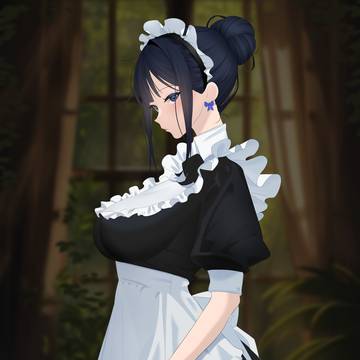 Kronii as a maid