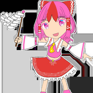 【ゆっくり素材配布】近未来化霊夢イラスト