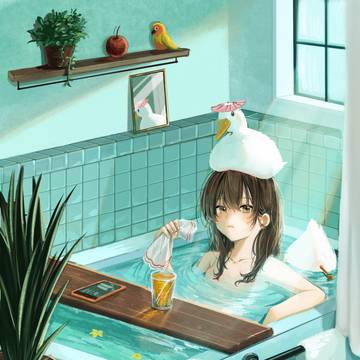 🫧鳥好きのお風呂🛁🐥