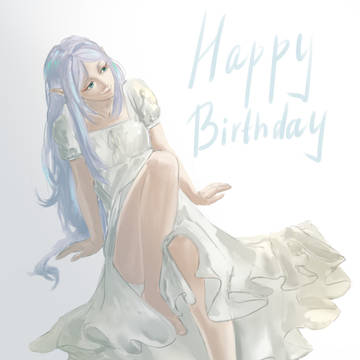 Quick Frieren B-day doodle
