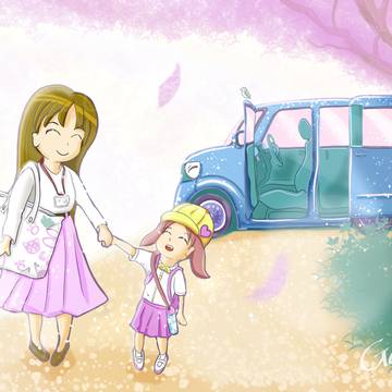 春の登園
