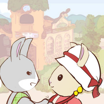 わたウサギ×みるくウサギ
