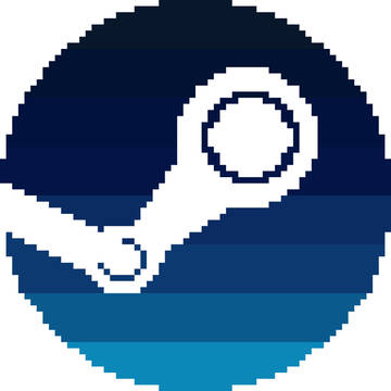 steam  ロゴ　ドット絵