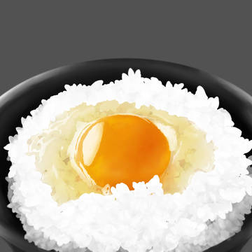 食べ物イラスト17 卵かけご飯