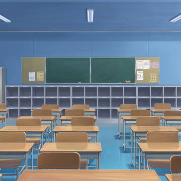 フリー素材 背景 学校教室(教卓側)