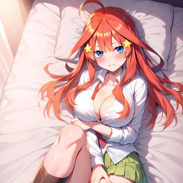 Itsuki on the bed #5