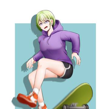 보드타다 넘어진 리코