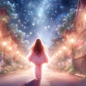 夜のパジャマ散歩～幻想天の川バージョン