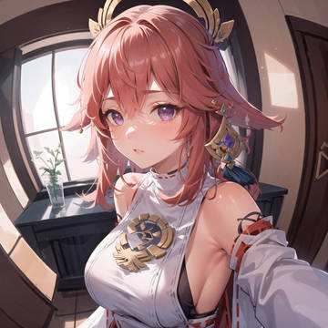 Yae Miko's Kawaii Selfie