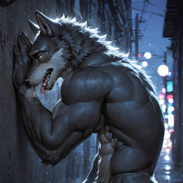 At late night alley
