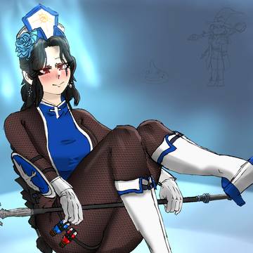 Maiden Ice Rose Sketch