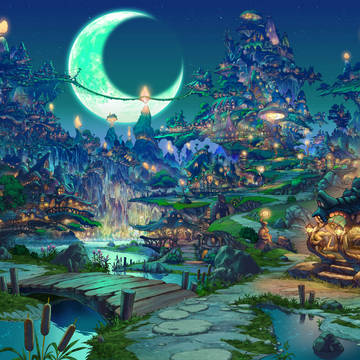 『月の光』 ”Moonlight” 彩色