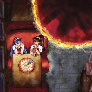 仕事後のピザ