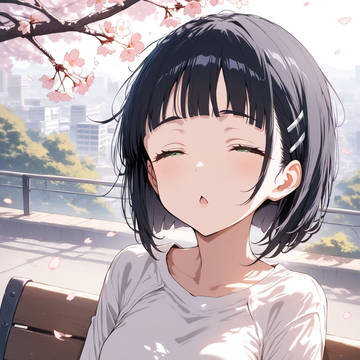 直葉と花見休憩
