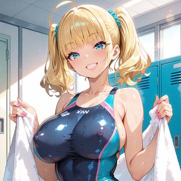 競泳水着ギャル