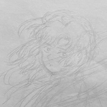 風になびく