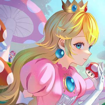 ピーチ姫とキノコ狩り