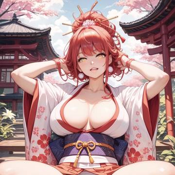 大開脚して誘うくノ一