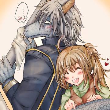竜騎士さんと武器屋さん（依頼絵）