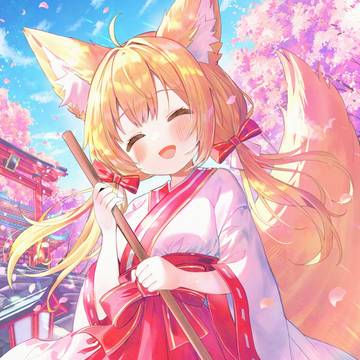 きつね巫女さん