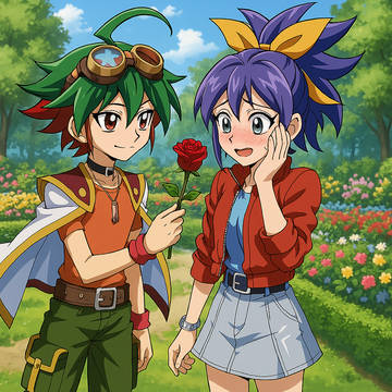 Yuya regala rosa a Serena …