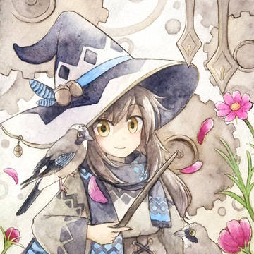 カケスと秋桜