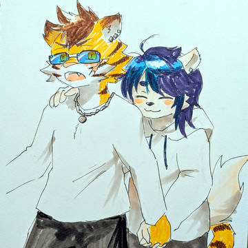 ヤンキー虎獣人とオタク犬獣人