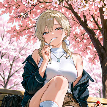 桜の季節の美しい少女🌸