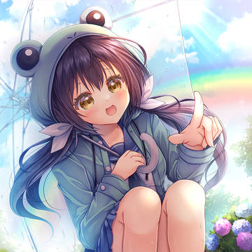 カエルさんこんにちは🐸☔