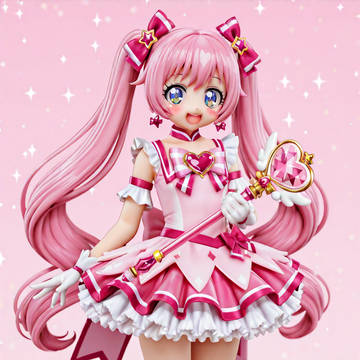 AI制作【3D】亮晶晶效果的魔法少女服