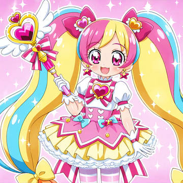 AI制作【2D】亮晶晶效果的魔法少女服